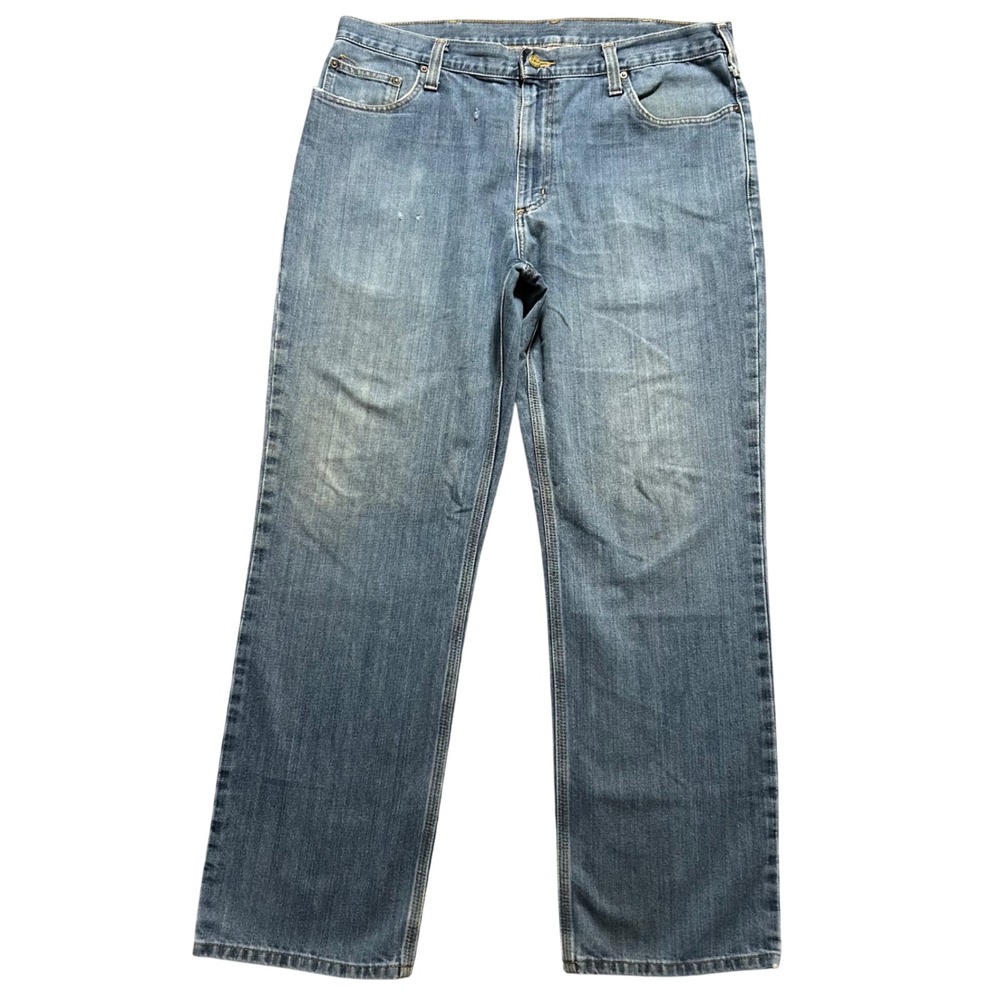 Carhartt Jeans Men 38x32 Blue Relaxed Fit Straight Leg Denim Workwear 101483-980